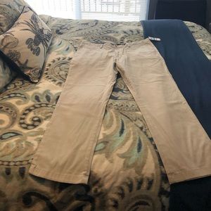 Club room flat front stretch khakis